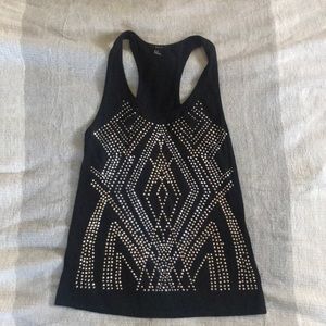 Black forever 21 embellished tank top
